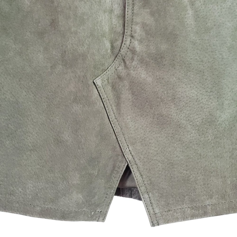 Blank NYC Suede Skirt in Ivy League Green Size 26 - Picture 6 of 7
